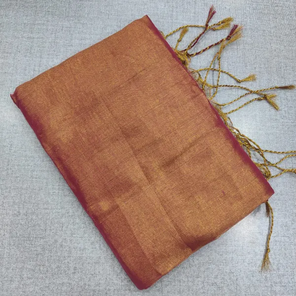 Premium Kaadhi tissue plain saree  | SR183